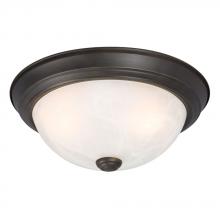 Galaxy Lighting 625031ORB-113NPF - Flush Mount Ceiling Light - in Oil Rubbed Bronze finish with Marbled Glass
