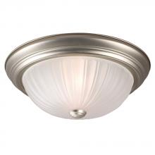  635022PT-213EB - Flush Mount Ceiling Light - in Pewter finish with Frosted Melon Glass