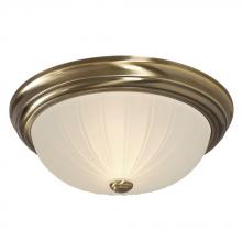  635023WH 218EB - Flush Mount Ceiling Light - in White finish with Frosted Melon Glass