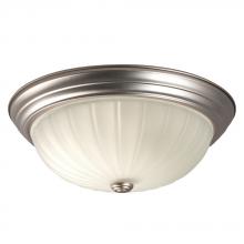 Galaxy Lighting 635023PT 2PL13 - Flush Mount Ceiling Light - in Pewter finish with Frosted Melon Glass