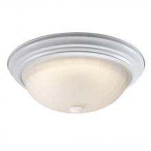  635023WH-213EB - Flush Mount Ceiling Light - in White finish with Frosted Melon Glass