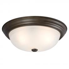  635033ORB-213EB - Flush Mount Ceiling Light - in Oil Rubbed Bronze finish with Marbled Glass