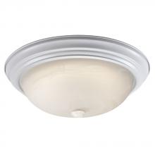 Galaxy Lighting 635033WH 226EB - Flush Mount Ceiling Light - in White finish with Marbled Glass