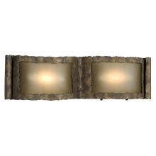  701332BR - Two Light Vanity - Bed Rock w/ Smoked Bronze Glass