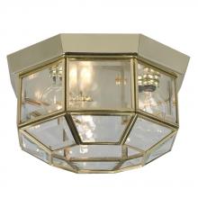  860825PB - Flush Mount - Polished Brass w/ Clear Glass