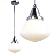  924584CH/WH - Mini-Pendant CH/WH-G w/6", 12" & 18" Ext. Rods