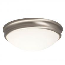  ES613330BN - Flush Mount Ceiling Light - in Brushed Nickel finish with White Glass