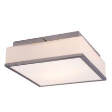 Galaxy Lighting ES613500CH - Square Flush Mount Ceiling Light - in Polished Chrome finish with Opal White Glass