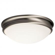  L613330BN010A1 - LED Flush Mount Ceiling Light - in Brushed Nickel finish with White Glass