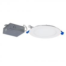 Galaxy Lighting RL-RP509WH - Dimmable 120V 6&#34; LED IC Rated Slim Round Panel Light - in White Finish, 3000K, FT6 Wires