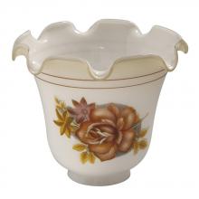  GSG-81 - White Floral Glass for 2-1/4" Holder