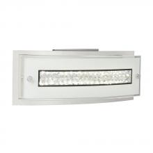  L719541CH - LED Bath & Vanity Light - in Polished Chrome finish - White Glass with Clear Crystal Accents (non-di