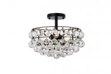  1107F14BK - Savannah 14 Inch Flush Mount in Black