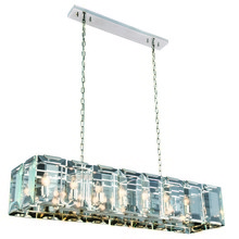  1212D53PN - Monaco 16 light polished Nickel Chandelier Clear Glass Crystal