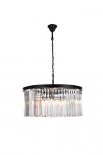  1238D31MB/RC - Sydney 8 Light Matte Black Chandelier Clear Royal Cut Crystal