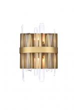  2200W8SG - Serena 8 Inch Crystal Bath Sconce in Satin Gold