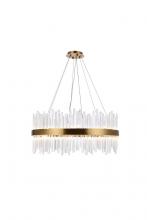  3000D32G - Dallas 18 Light Gold Chandelier Clear Royal Cut Crystal