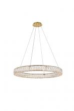  3503D31G - Monroe Integrated LED Chip Light Gold Chandelier Clear Royal Cut Crystal