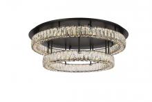  3503F33L2BK - Monroe 33 Inch LED Double Flush Mount in Black