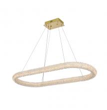  3800D42L1SG - Bowen 42 Inch Adjustable LED Chandelier in Satin Gold