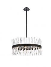  6200D25BK - Serephina 25 Inch Crystal Round Pendant Light in Black