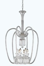  8906D27C/EC - Majestic 6 light Chrome Chandelier Clear Elegant Cut Crystal