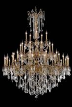  9245G54FG/RC - Rosalia 45 Light French Gold Chandelier Clear Royal Cut Crystal