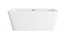  BT30659GW-BGD - 59 inch Bathtub in Glossy White with Brushed Gold Trim