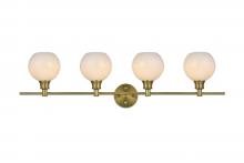  LD2323SG - Collier 4 Light Satin Gold and Frosted White Glass Wall Sconce