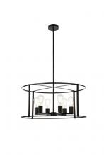  LD7058D26BK - Agnys 6 Lights Pendant in Black