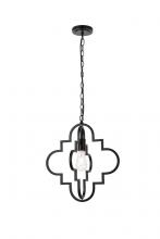  LD7063D16BK - Sandara 1 Light Pendant in Black