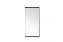  MR41428BK - Metal Frame Rectangle Mirror 14x28 Inch in Black