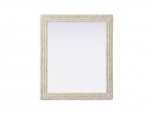  MR4A3642LN - Rectangle Cornhusk Mirror 36x42 in Linen White