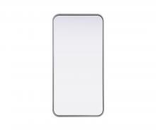  MR8A1836SIL - Contour Metal Rectangle Mirror 18x36 in Silver