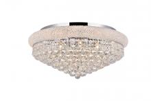  V1800F28C/RC - Primo 15 Light Chrome Flush Mount Clear Royal Cut Crystal