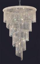  V1801SR48C/RC - Spiral 29 Light Chrome Chandelier Clear Royal Cut Crystal