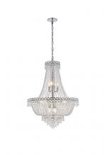  V1900D24C/RC - Century 12 Light Chrome Chandelier Clear Royal Cut Crystal