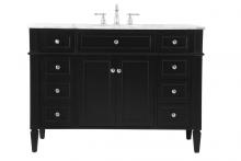  VF12548BK - 48 Inch Single Bathroom Vanity in Black