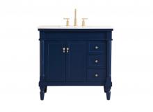  VF13036BL - 36 Inch Single Bathroom Vanity in Blue