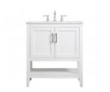  VF16030WH - 30 Inch Single Bathroom Vanity in White