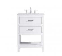  VF19024WH - 24 Inch Single Bathroom Vanity in White