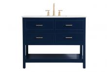  VF19042BL - 42 Inch Single Bathroom Vanity in Blue