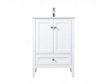  VF21124WH - 24 Inch Single Bathroom Vanity in White