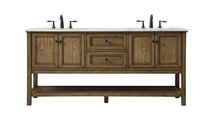  VF27072DDW - 72 Inch Double Bathroom Vanity in Driftwood