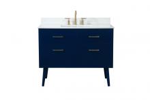  VF41042MBL-BS - 42 Inch Bathroom Vanity in Blue with Backsplash