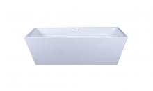  BT21372GW - 72 Inch Soaking Rectangular Bathtub in Glossy White