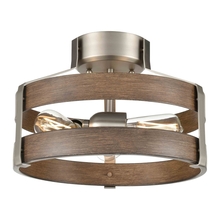  DVP41811BN+BAW - Fort Garry 3 Light Small Semi-Flush Mount