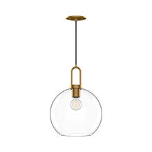  PD601710AGCL - Soji 10-in Aged Gold/Clear Glass 1 Light Pendant