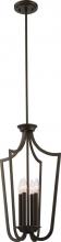  60/5976 - Laguna - 4 Light Cage Pendant - Forest Bronze Finish