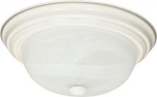 Nuvo 60/6004 - 2 Light - 11&#34; - Flush Mount - Alabaster Glass; Color retail packaging